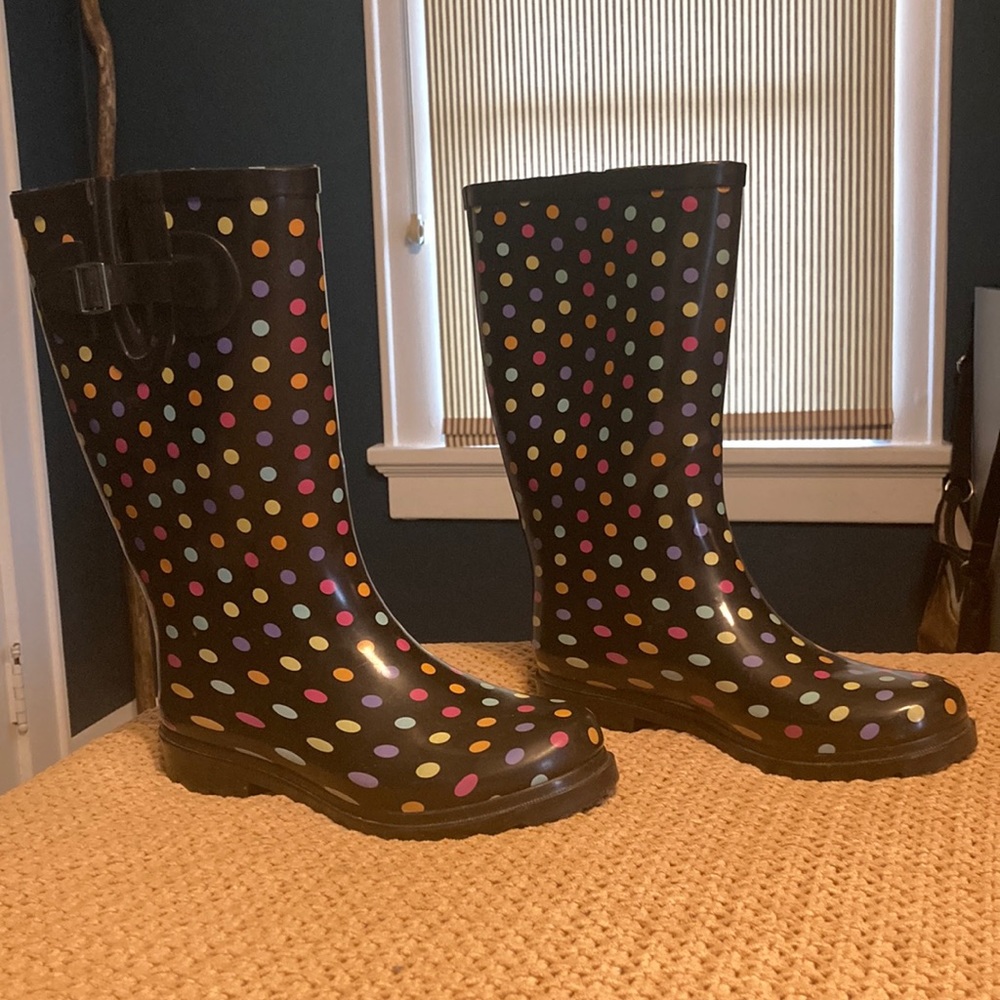 Polka Dot Rain Boots